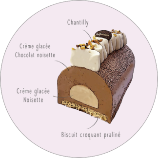 La Bûche glacée PIÉMONTAISE | La Gelatiera