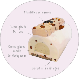 La Bûche glacée VALLÉE des MERVEILLES | La Gelatiera