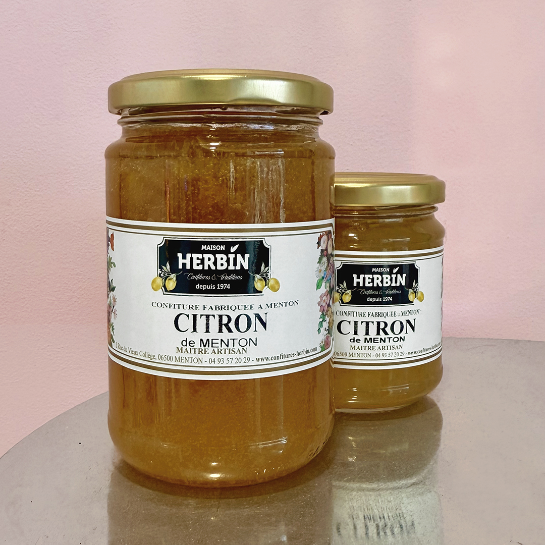 Pots de confitures Citron de Menton Artisan maison Herbin