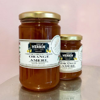 Pots de confiture artisanale d'orange amère primée médaille d'argent Paris 2025 Maison Herbin artisan